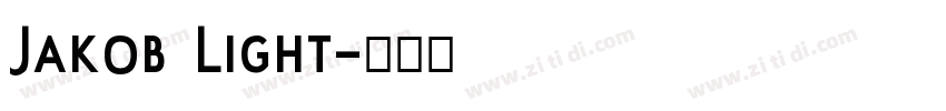 Jakob Light字体转换
